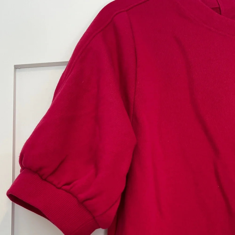 Free Assembly Dark Pink Short Sleeve Dress with Black Bow, M - Picture 6 of 9